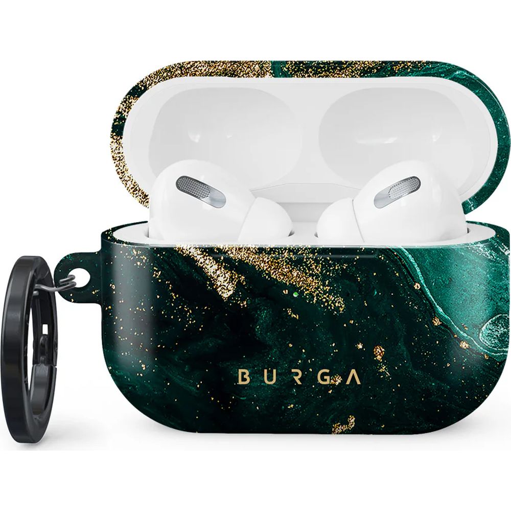 Ekskluzywne etui Burga Emerald Pool do Air Pods Pro 2, wielokolorowy morski